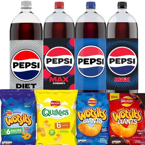Pepsi 2l / Wotsits Giants 130g  / Quavers|Wotsits 6 packs