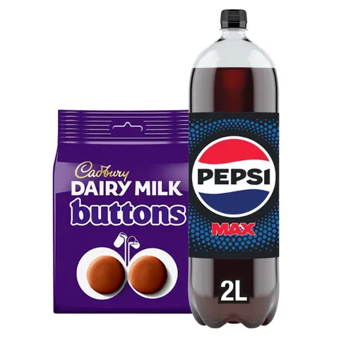 Pepsi Max 2L & Cadbury Buttons 85g Bundle - 99p