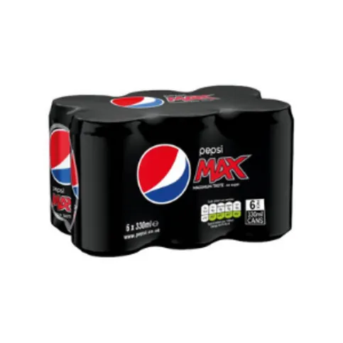Pepsi Max Cans 6 x 330ml