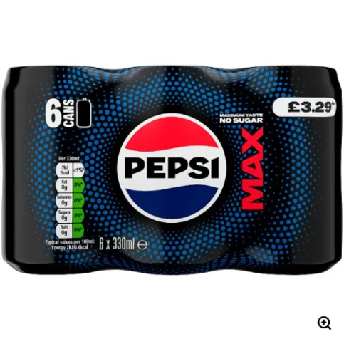 Pepsi Max PMP 330ml Cans x 6