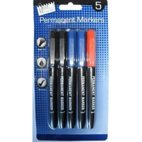Permanent Markers 5 Pack