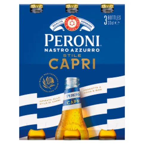 Peroni Nastro Azzurro Stile Capri 3 x 330ml