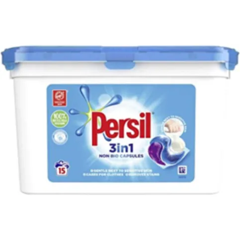 Persil 3 in 1 LAUNDRY CAPSULES Non Bio 15 Washes