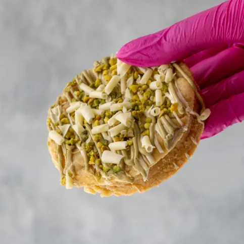 Pistachio & White Chocolate Stuffed Deluxe Cookie