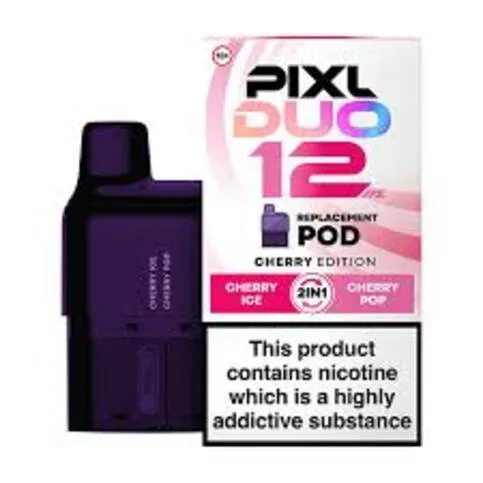 Pixl Duo 12K, REFILL POD, Cherry Ed, Cherry Ice- Cherry Pop