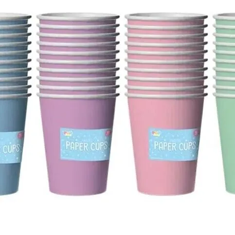 Pastel Paper Cups pk10 (Colours May Vary)
