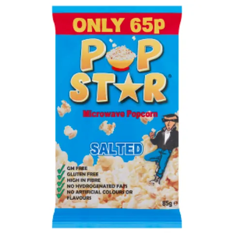 Pop Star Microwave Popcorn Salted 85g