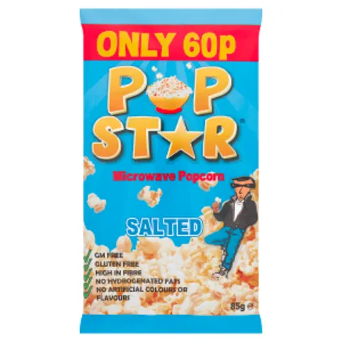 Pop Star Microwave Popcorn Salted 85g