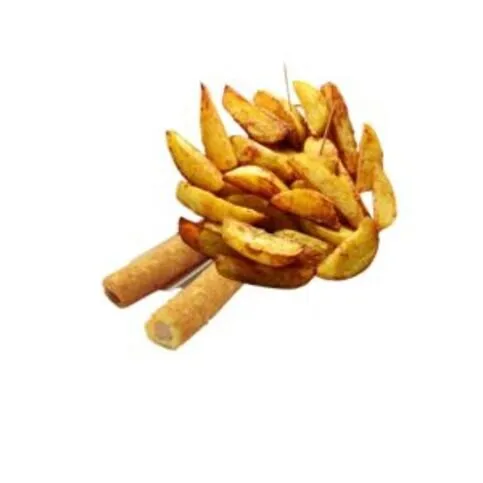 Potato Dog & Wedges
