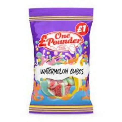 All Rounders Watermelon Cubes 100g [HANGING BAG]