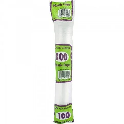 PPS DRINKS CUPS CLEAR PL 100'S