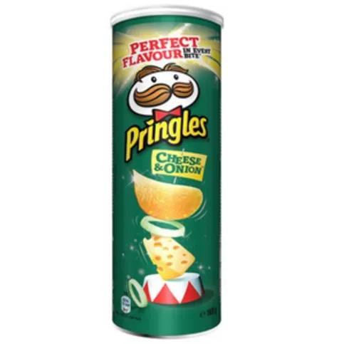 Pringles Cheese & Onion Crisps Can 165g