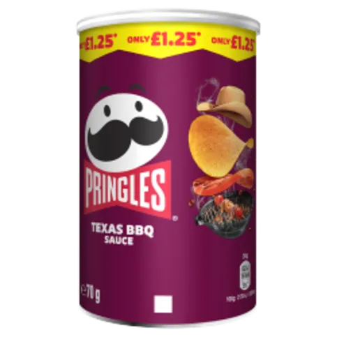 PRINGLES TEXAS BBQ SAUCE PM£1.25 70G