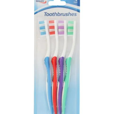 Pristine Gleam 4 Pack Toothbrushes