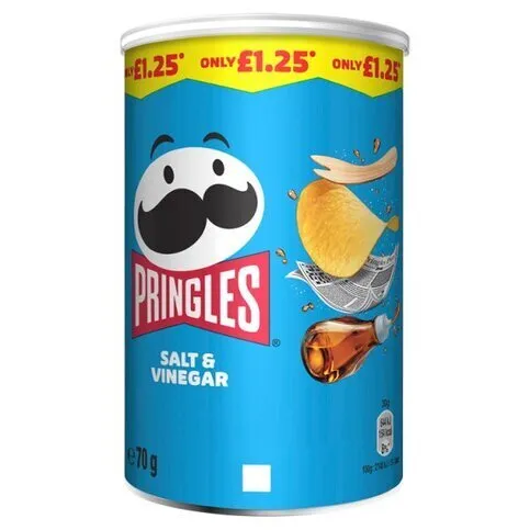PRINGLES SALT VINEGAR PM£1.25 70G