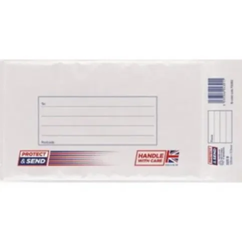 Protect & Send B White Padded Envs 10's 120 x 215mm