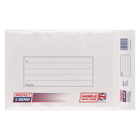 Protect & Send Bubble Envelopes White D1 180 x 265mm 10 Pack