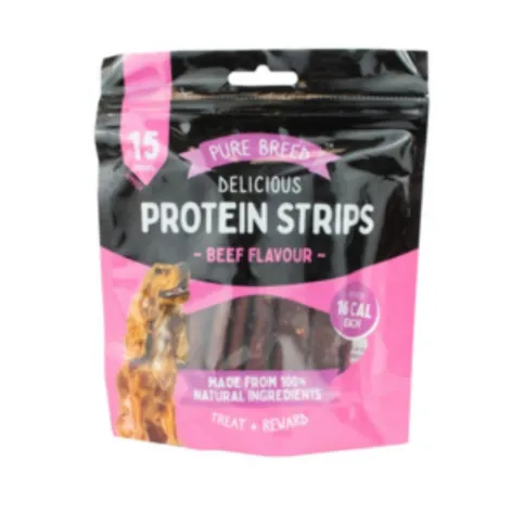 Pure Breed Protein Beef Strips 150G