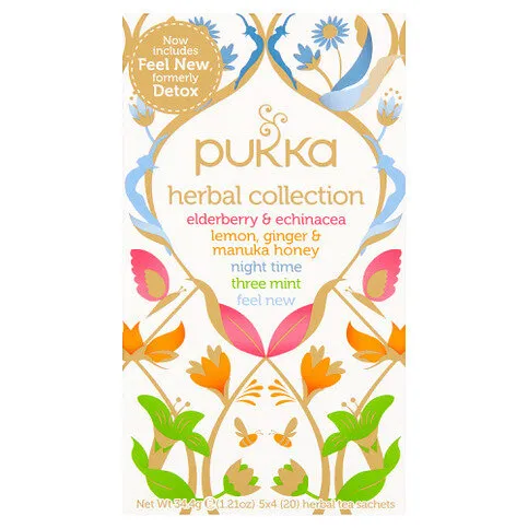 Pukka Herbal Collection 20 Assorted Herbal Tea Sachets 34.4g