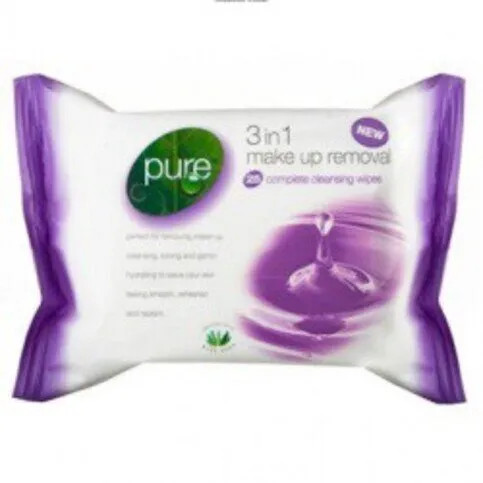 Pure 3 in 1 Make up Remover Wipes