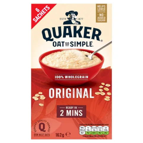 Quaker Oat So Simple Original Porridge Sachets 6 x 27g