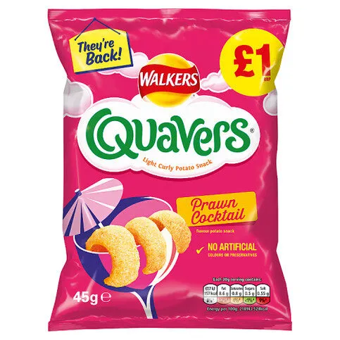 Walkers Quavers Prawn Cocktail 45g