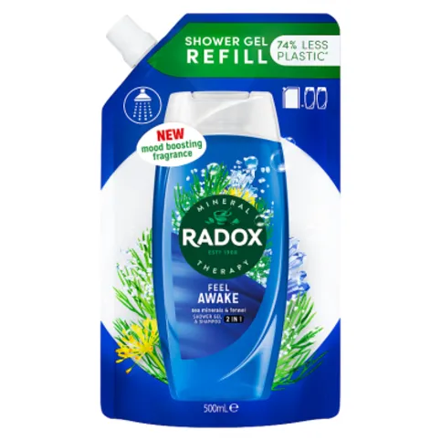 Radox Mineral Therapy body wash Feel Awake Refill Pouch 500ml
