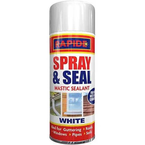 Rapide Spray & Seal Leak Fix Stop Sealant Instant Waterproof White 300ml