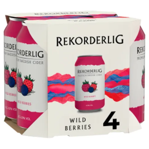 Rekorderlig Premium Swedish Wild Berries Cider 4 x 330ml