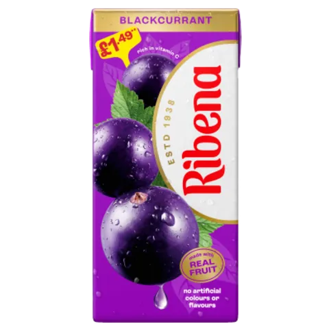 RIBENA BLACKCURRANT CARTON PM£1.49 1LTR