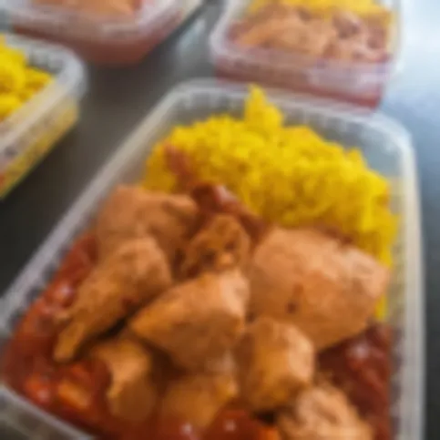Rice & Spicy Chicken Tikka & Pilau Rice (Serves 1)