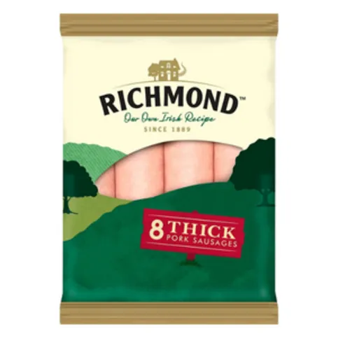 Richmond 8 Thick Pork Sausages 410g