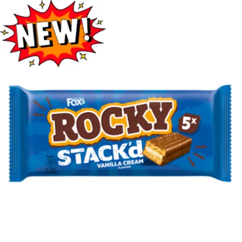 Rocky STACK'D Vanilla Cream Flavour Biscuit Bars