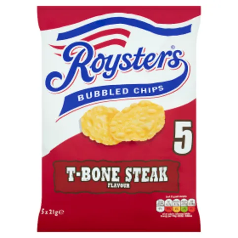 Roysters T-Bone Steak Multipack Crisps 5 Pack