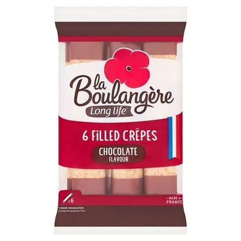 RTC La Boulangerè 6 Filled Crêpes Chocolate Flavour 192g