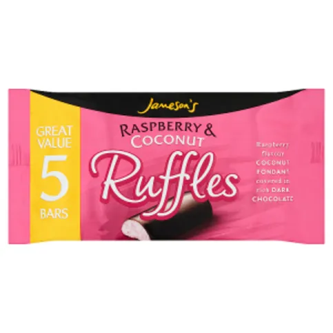 Ruffles Raspberry & Coconut 5 x 26g - Multipack Chocolate Bars