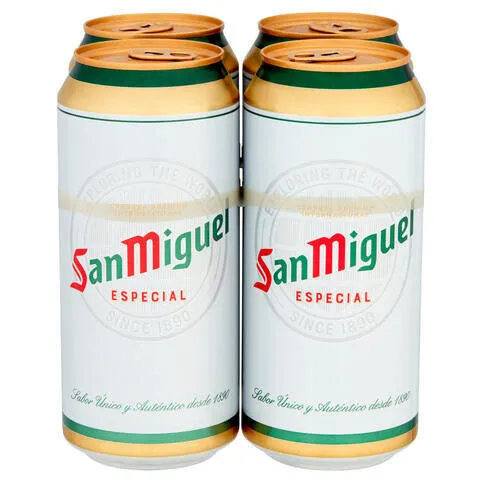 San Miguel Premium Lager 4 x 440ml [CHILLED 4 PACK CANS]