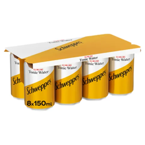Schweppes Slimline Tonic Water 8 x 150ml