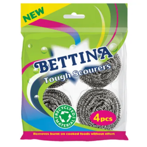 Bettina Pack Of 4 Tough Scourers