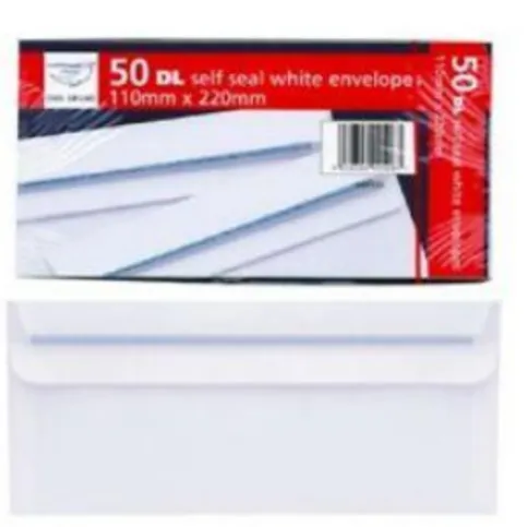 Self Seal White Envelopes 50 Pack