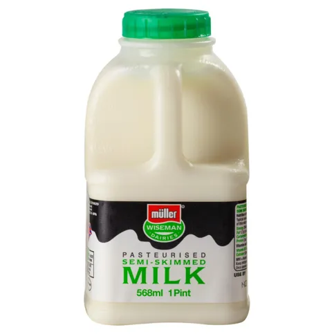 Semi Skimmed Milk 568ml (1 Pint)  (Muller)