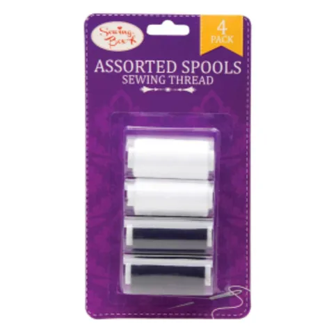 Sewing Box Black&White Sewing Thread 4Pack