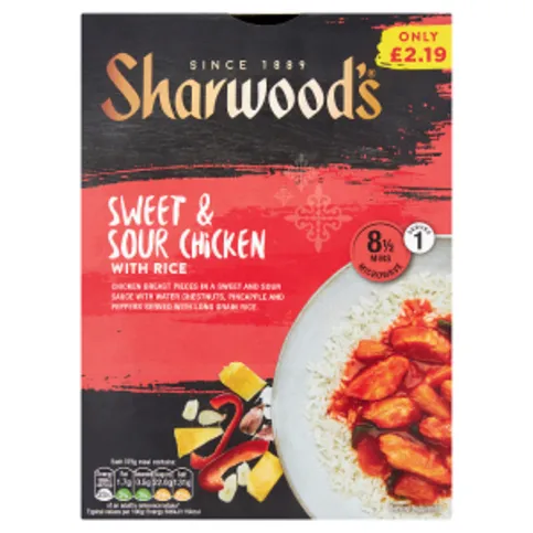 Sharwood's Sweet & Sour Chicken with Rice 375g