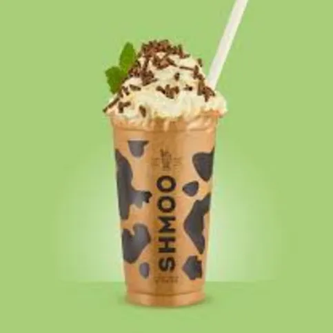 SHMOO Mint Choc Chip Milkshake (Large) With Whipped Cream & Chocolate Sauce