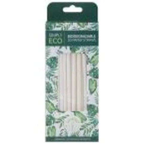 Simply Eco White Paper Straws 50 Pack