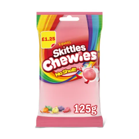 Skittles Chewies Vegan Sweets Fruit Flavoured Treat Bag 125g
