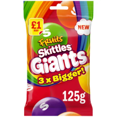 Skittles Giants Fruit Sweets Bag 125g