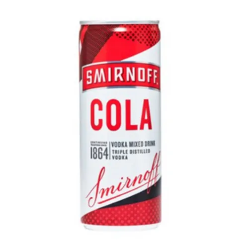 Smirnoff No. 21 Vodka and Cola 5% vol Ready to Drink Premix 250ml Can PMP £2.19
