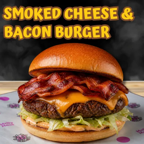 Smoked Cheese & Bacon 1/4lb Burger