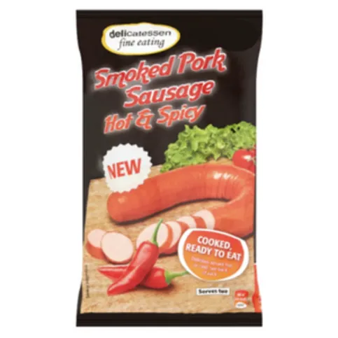Dfe Smoked Pork Sausage Hot & Spicy Ready To Eat 130g